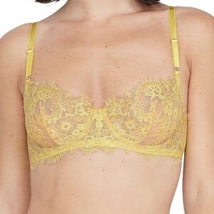 Skarlett Blue Sheer Lace Entice Underwire Balconette Bra Size 34DD